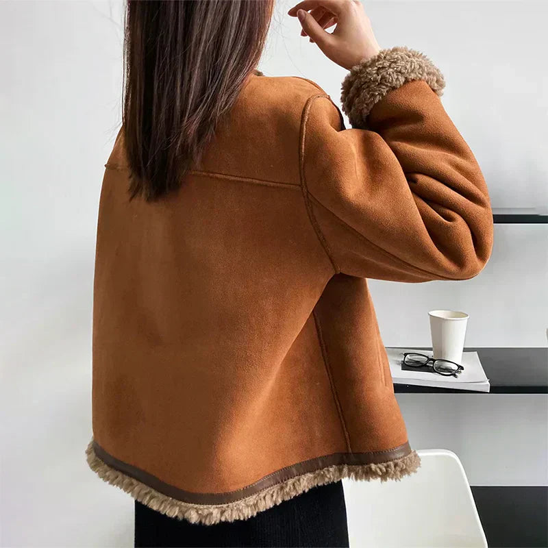 Mia - Shearling Button Jacket