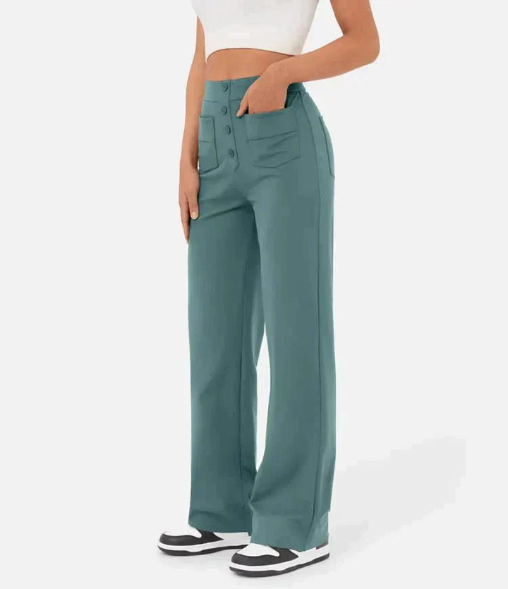 Aurora - High-waisted Elastic Trousers