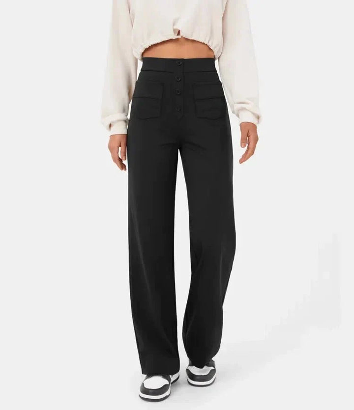 Aurora - High-waisted Elastic Trousers