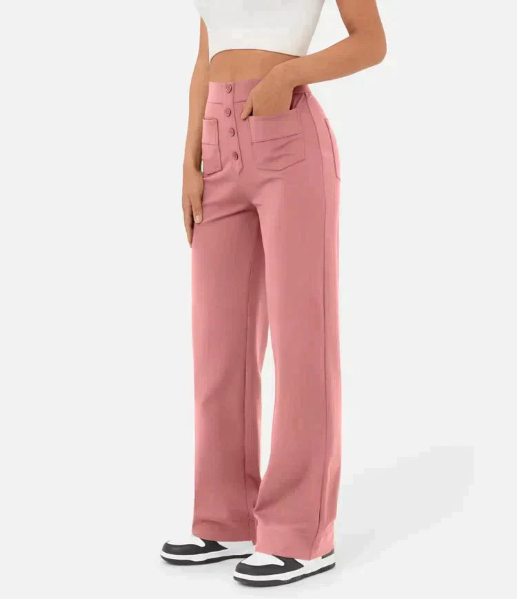 Aurora - High-waisted Elastic Trousers