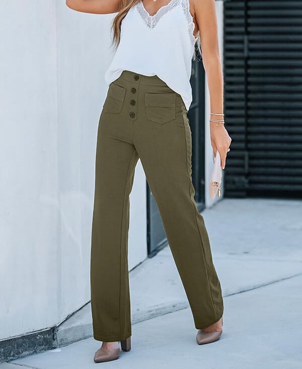 Aurora - High-waisted Elastic Trousers