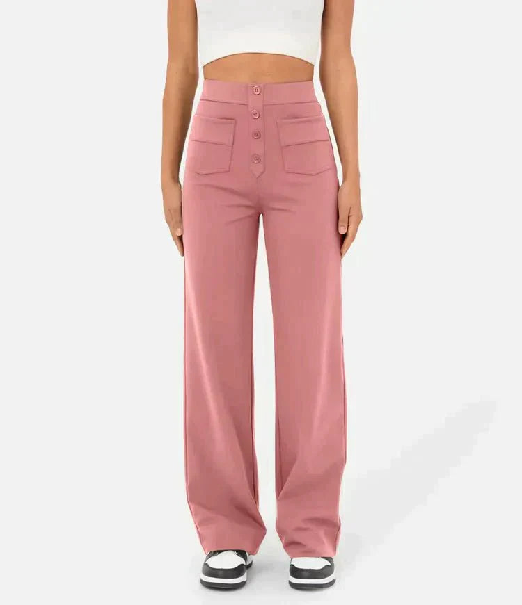 Aurora - High-waisted Elastic Trousers