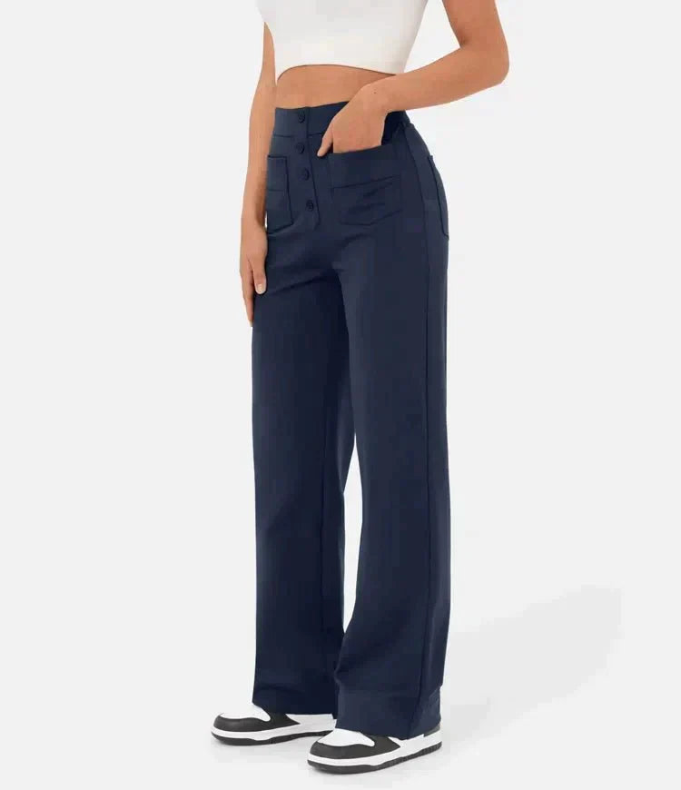 Aurora - High-waisted Elastic Trousers