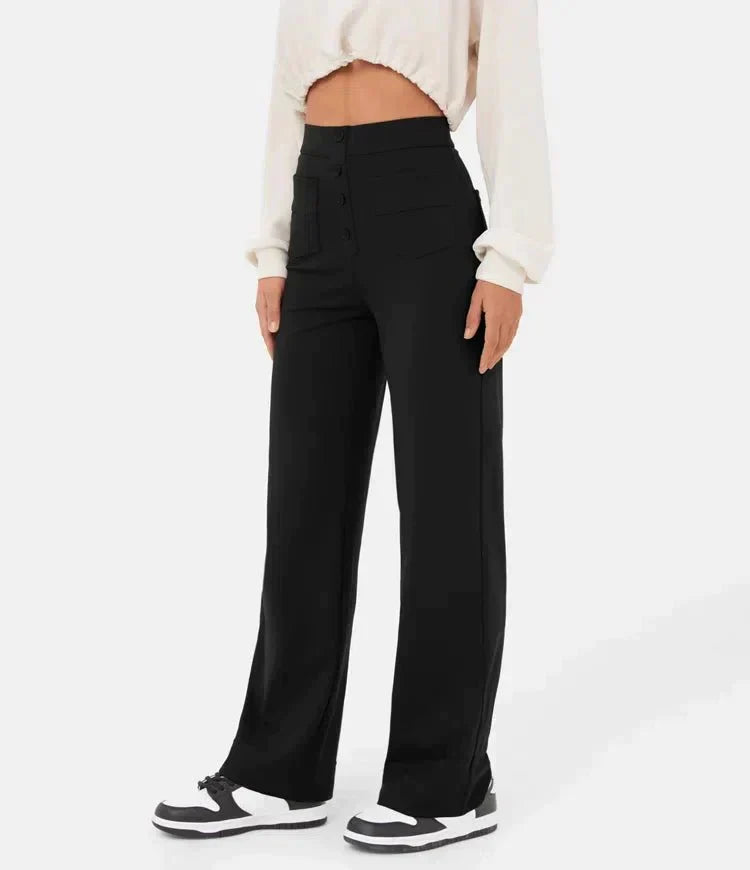 Aurora - High-waisted Elastic Trousers