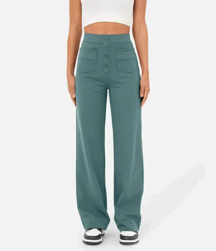 Aurora - High-waisted Elastic Trousers