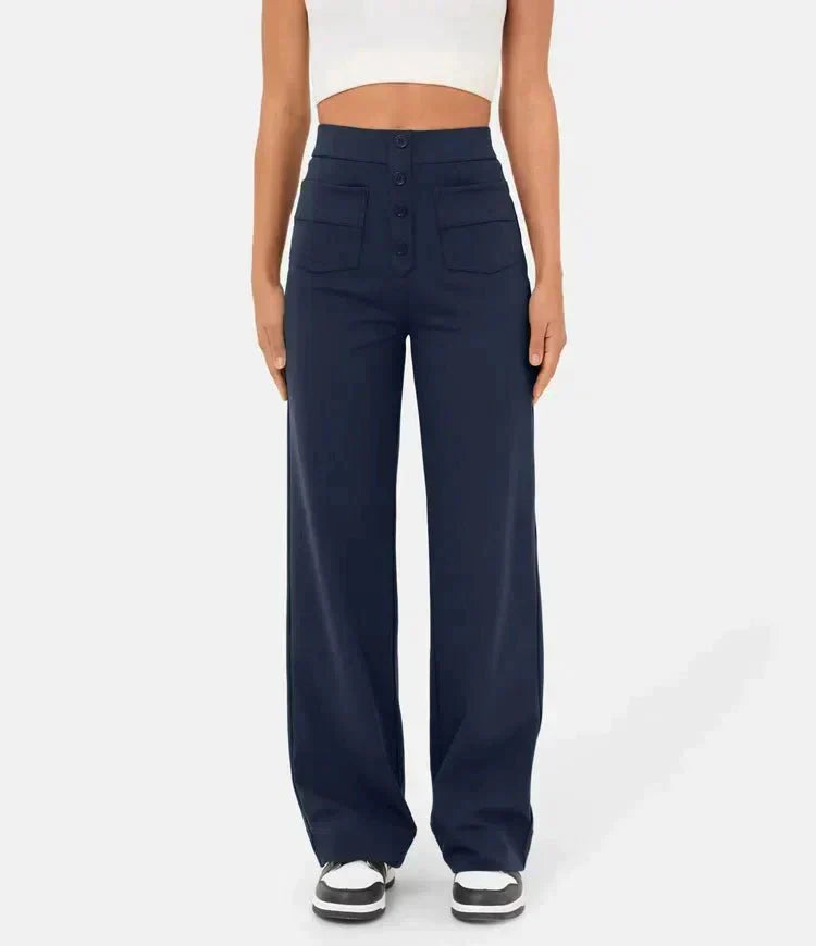 Aurora - High-waisted Elastic Trousers